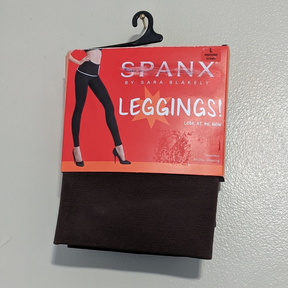 NEW Spanx Leggings Large Expresso Brown